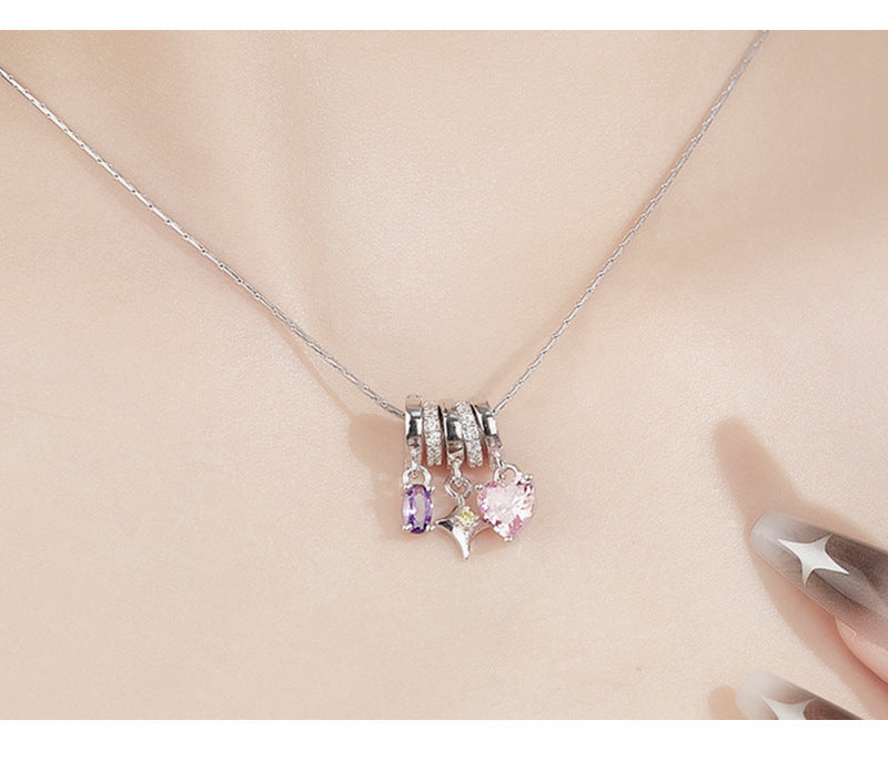 S925 Sterling Silver Dopamine Astral Love Necklace