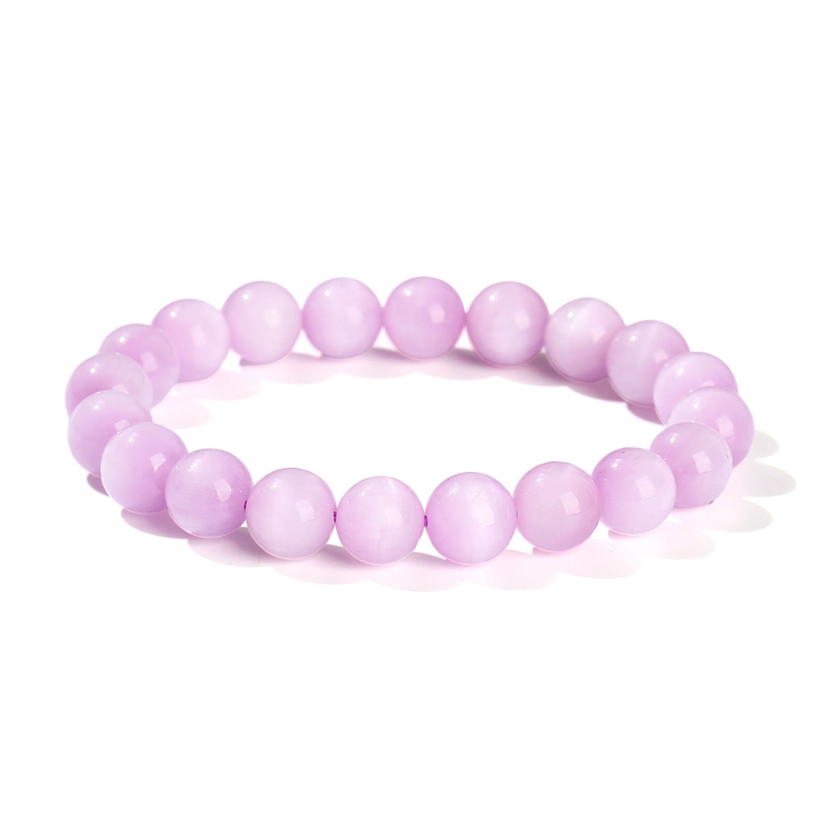 Buddha Life 7A Natural Cat's Eye Kunzite Purple Crystal Bracelet Women's