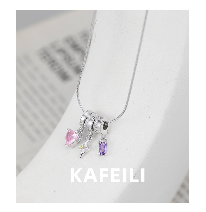 S925 Sterling Silver Dopamine Astral Love Necklace