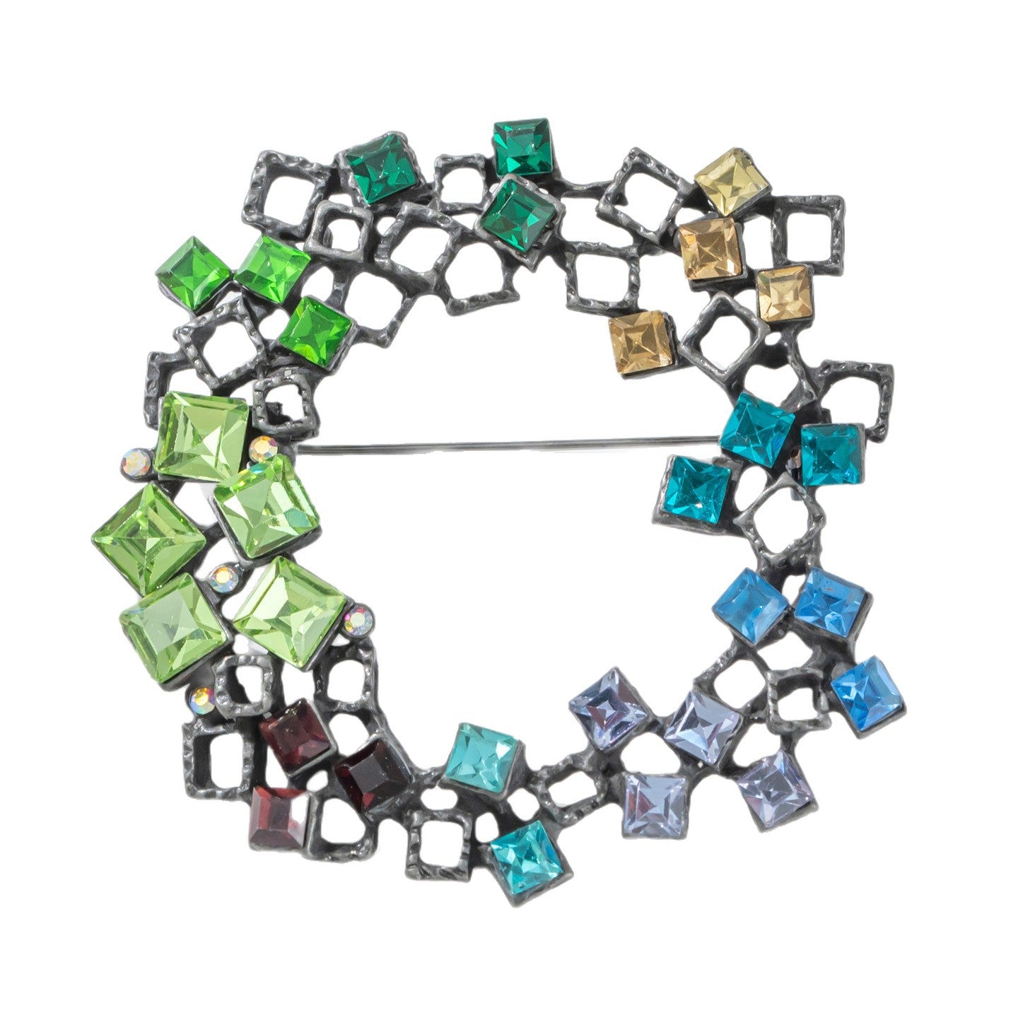 Crystal Circle Brooch