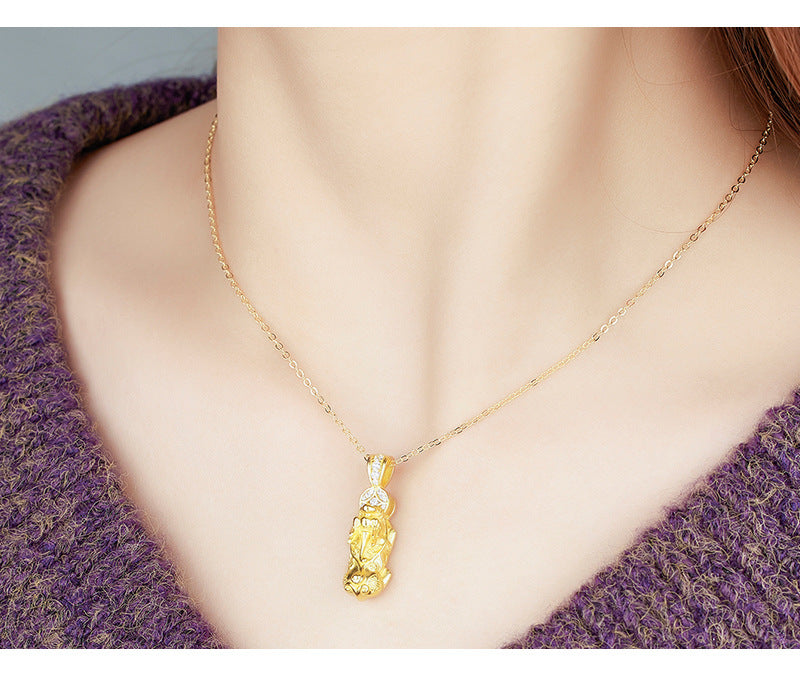 S925 Sterling Silver Pixiu Chinese Design Necklace