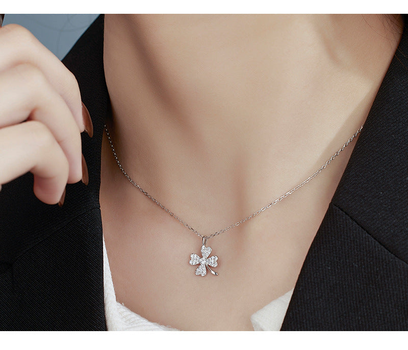925 Sterling Silver Lucky Clover Necklace