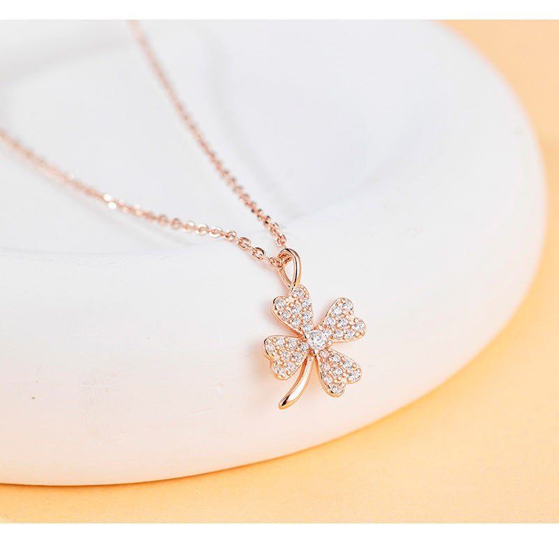 925 Sterling Silver Lucky Clover Necklace