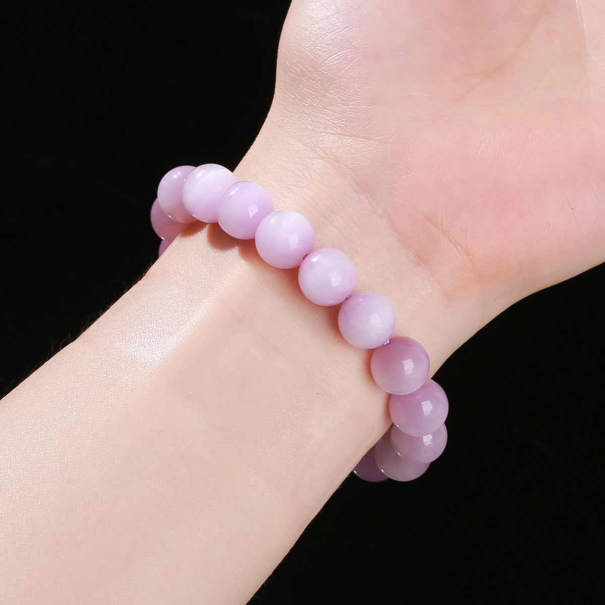 Buddha Life 7A Natural Cat's Eye Kunzite Purple Crystal Bracelet Women's