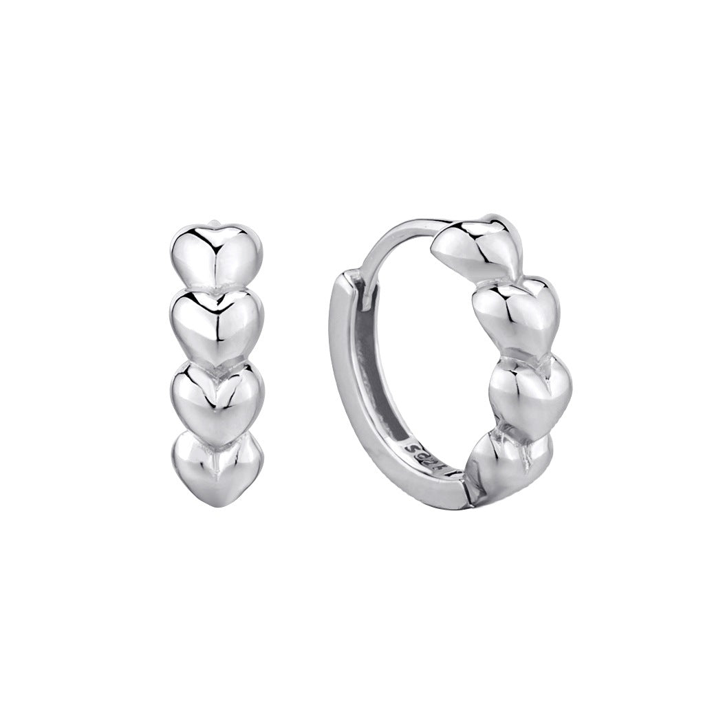 Dapaza 925 Sterling Silver Love Circle Earrings