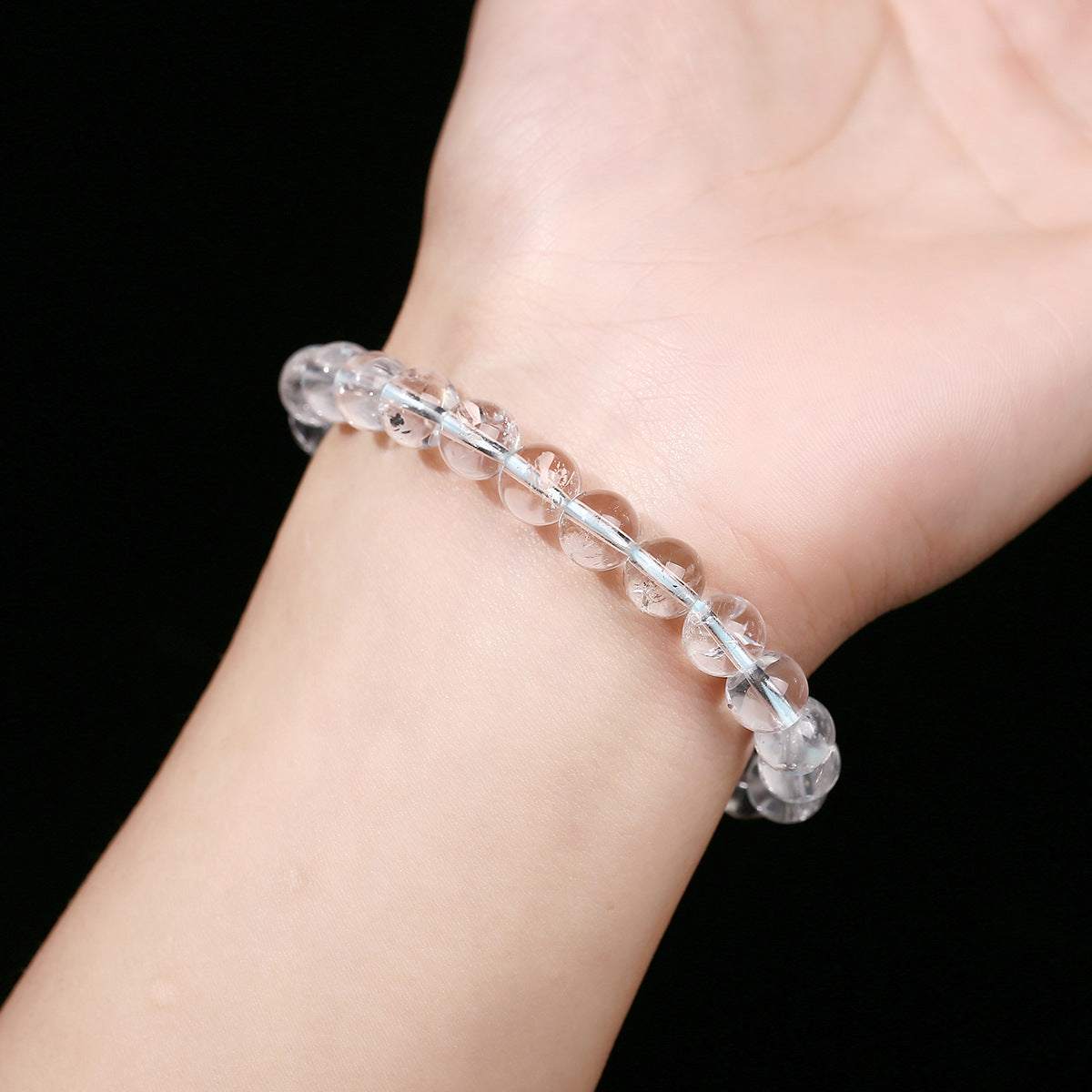 Buddha Life 2A Natural Asestor White Crystal Bracelet