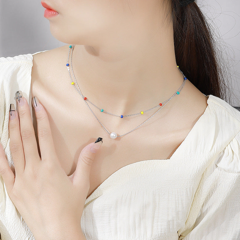 S925 Sterling Silver Baroque Pearl Necklace