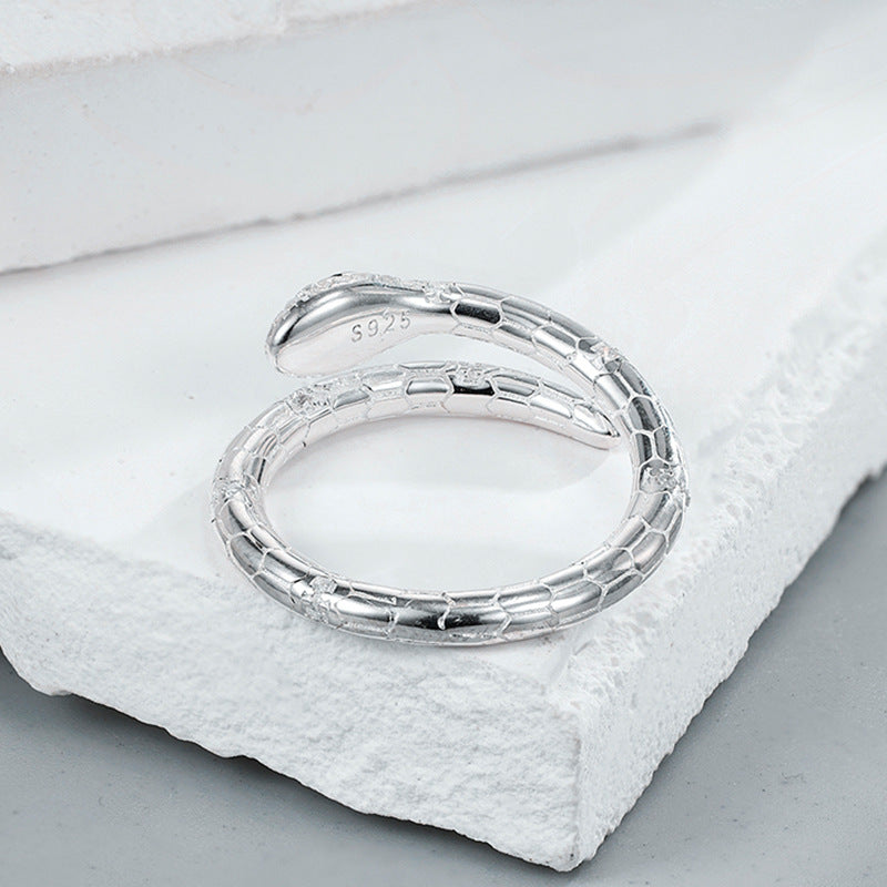 Dapaza's New S925 Sterling Silver Serpentine Zircon Ring