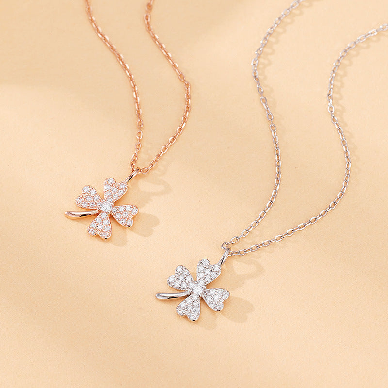 925 Sterling Silver Lucky Clover Necklace