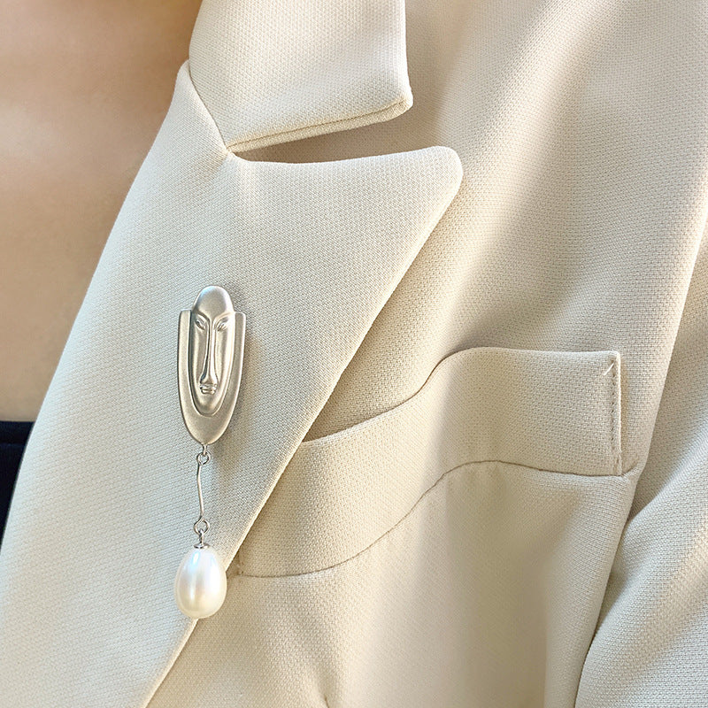 Dapaza 925 Sterling Silver Portrait Brooch