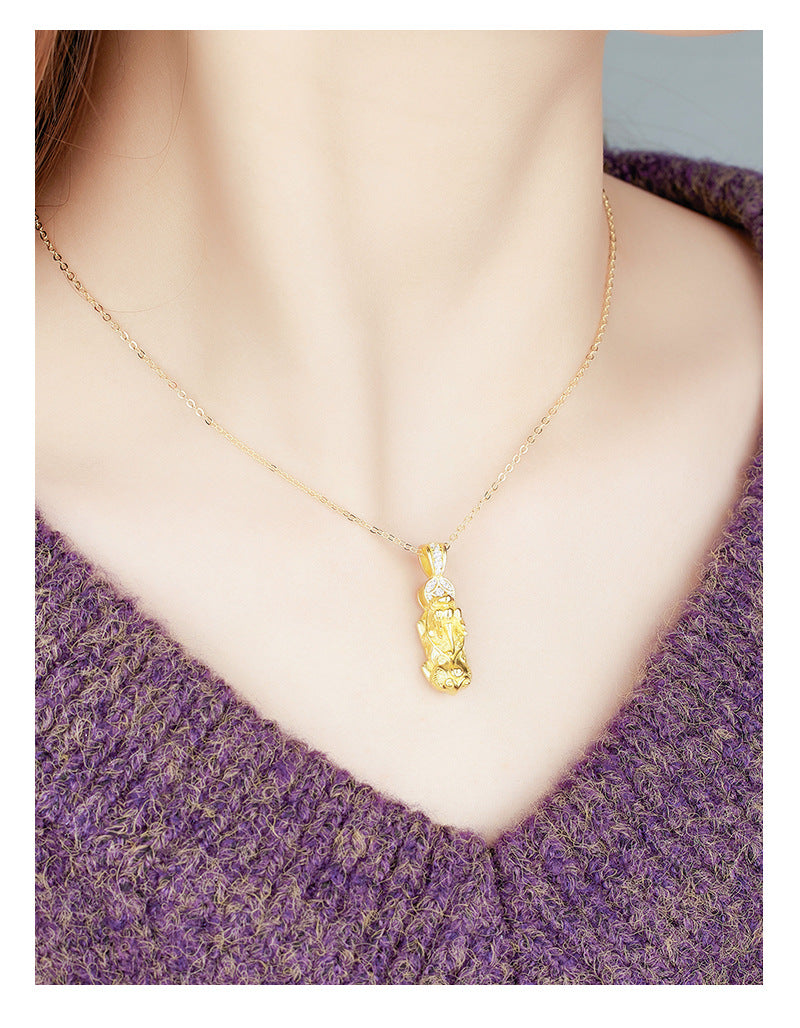 S925 Sterling Silver Pixiu Chinese Design Necklace