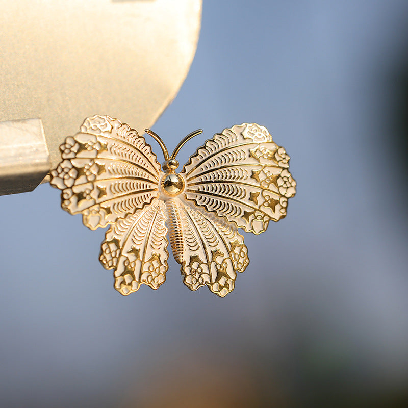 Enamel Butterfly Brooch Corsage, Insect Pin