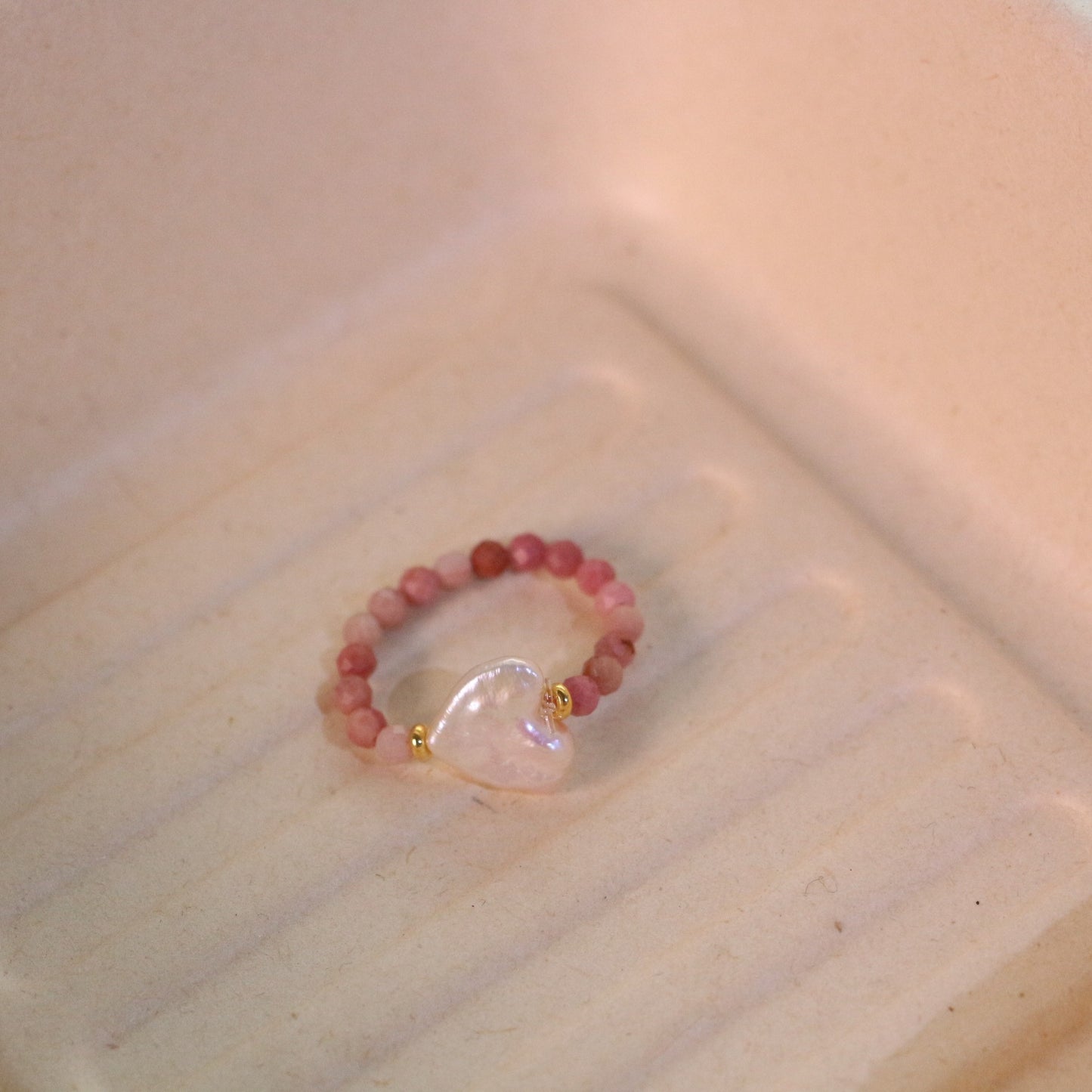 Buddha Life Water Lily Series Red Pink Pearl Necklace Bracelet Ring