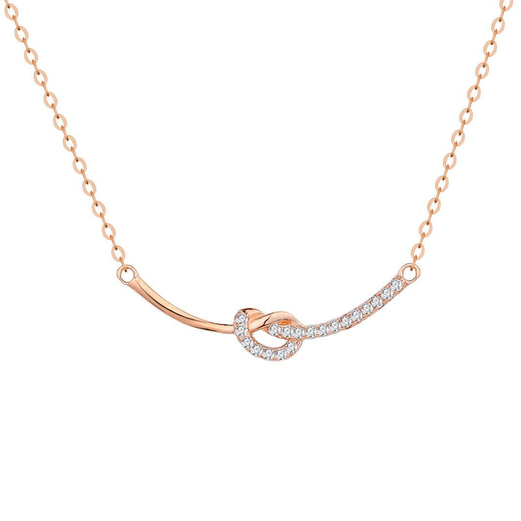 Dapaza Smile Knot Silver Necklace