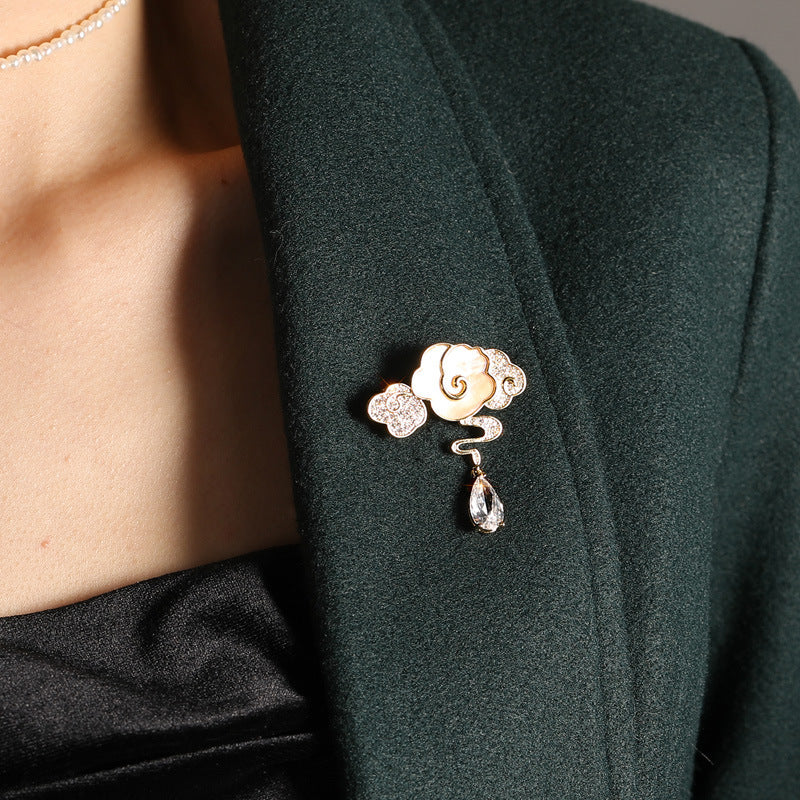 Natural Shell Cloud Brooch