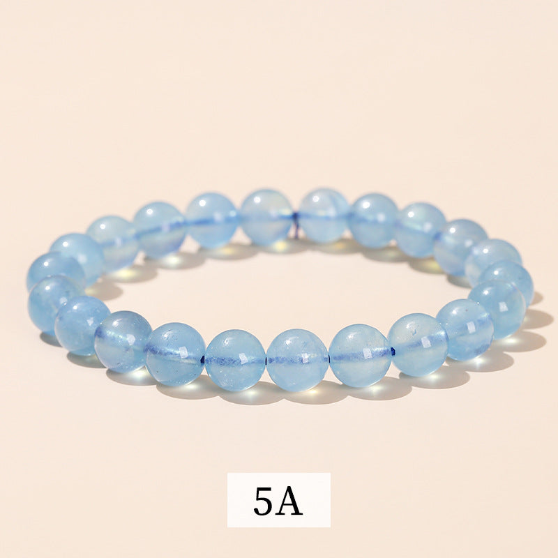 Buddha Life Natural Devil Blue Aquamarine Crystal Bracelet