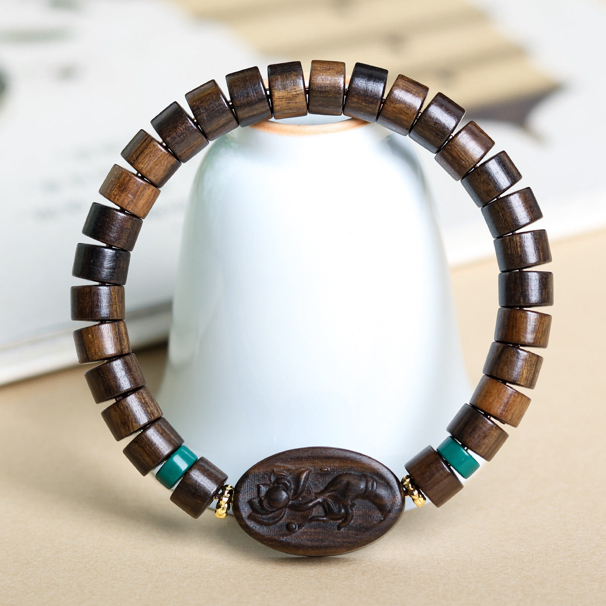Buddha Life Agarwood Random Bead Bracelet Tibetan Beeswax Bead Bracelet