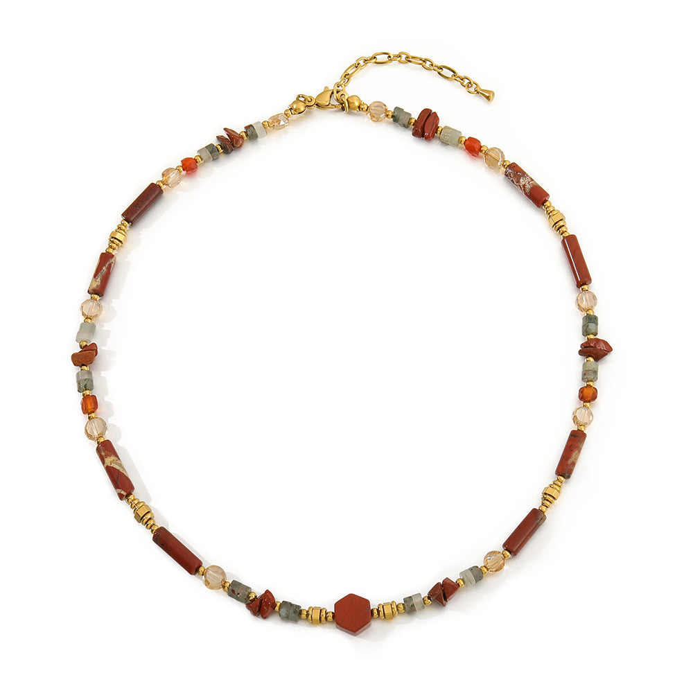 Buddha Life French Retro Natural Stone Necklace