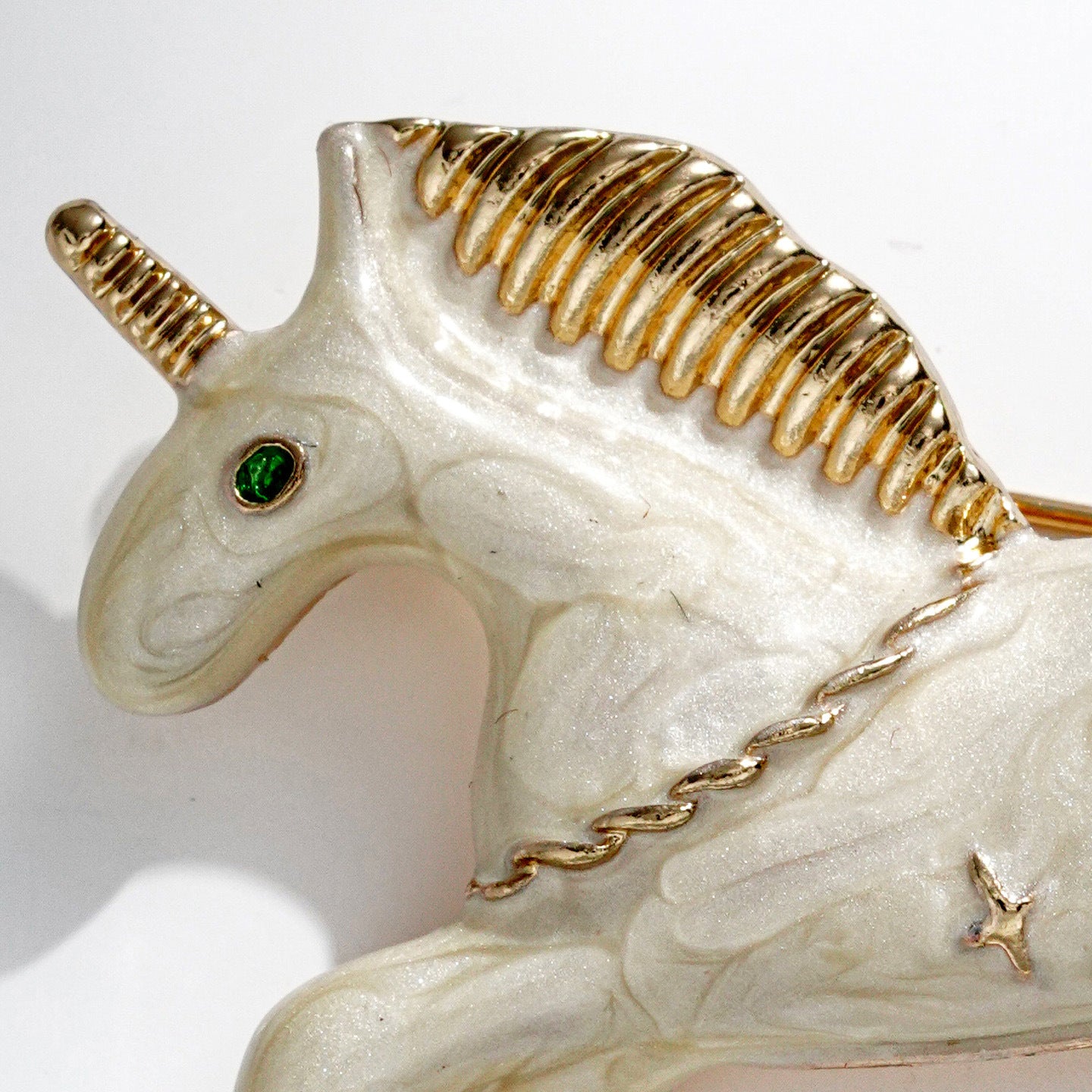 Enamel Unicorn Brooch, Animal Zodiac Horse Corsage
