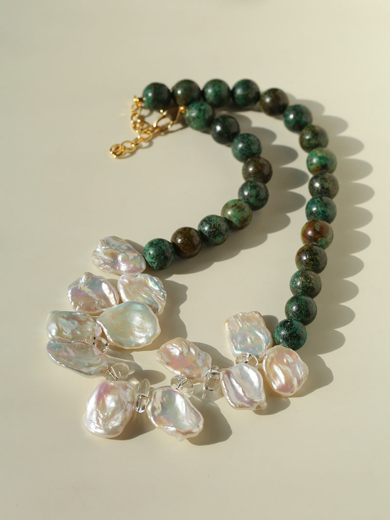 Vintage Petal Baroque Pearl Necklace