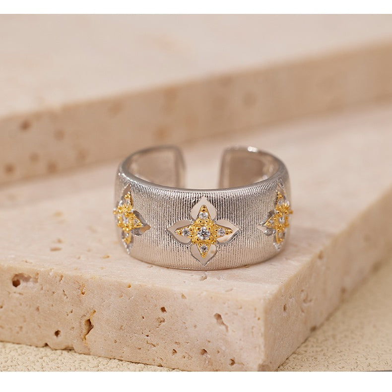 Dapaza Classic Brushed Craft 925 Silver Ring