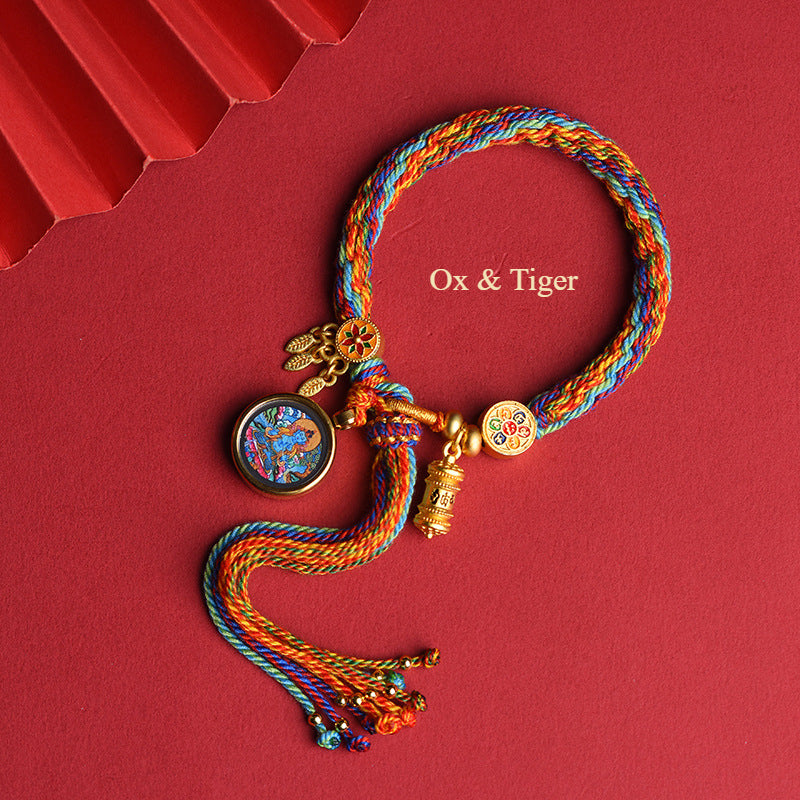 Buddha Life Eight Patron Saints of Tibetan Thangka, Tibetan Thangka Hand Rope