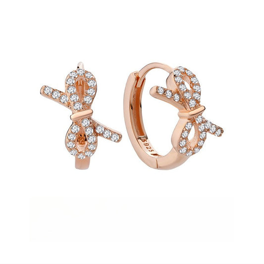 Dapaza S925 Sterling Silver Bow Earrings