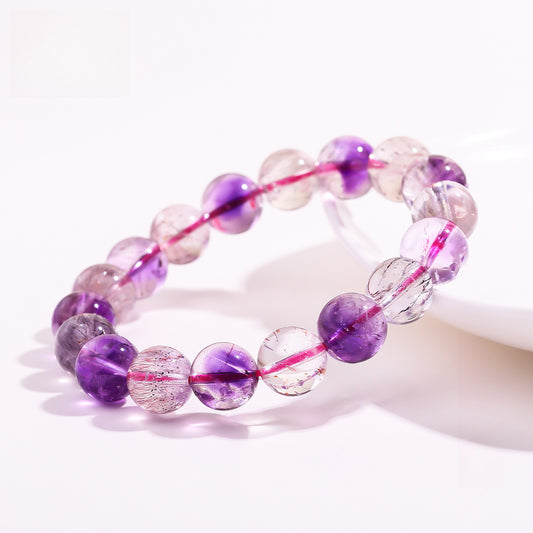 7A Natural Ice Transparent Crystal Bracelet