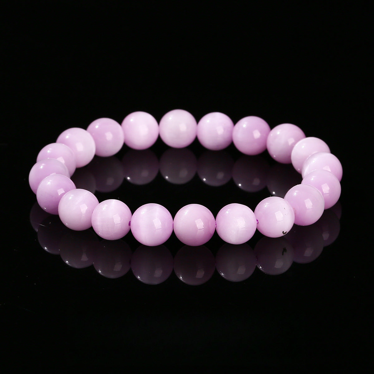 Buddha Life 7A Natural Cat's Eye Kunzite Purple Crystal Bracelet Women's