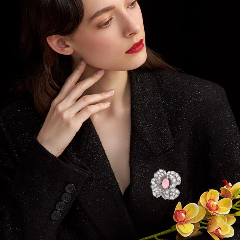 Camellia Brooch Essence, Christmas and New Year Gift.