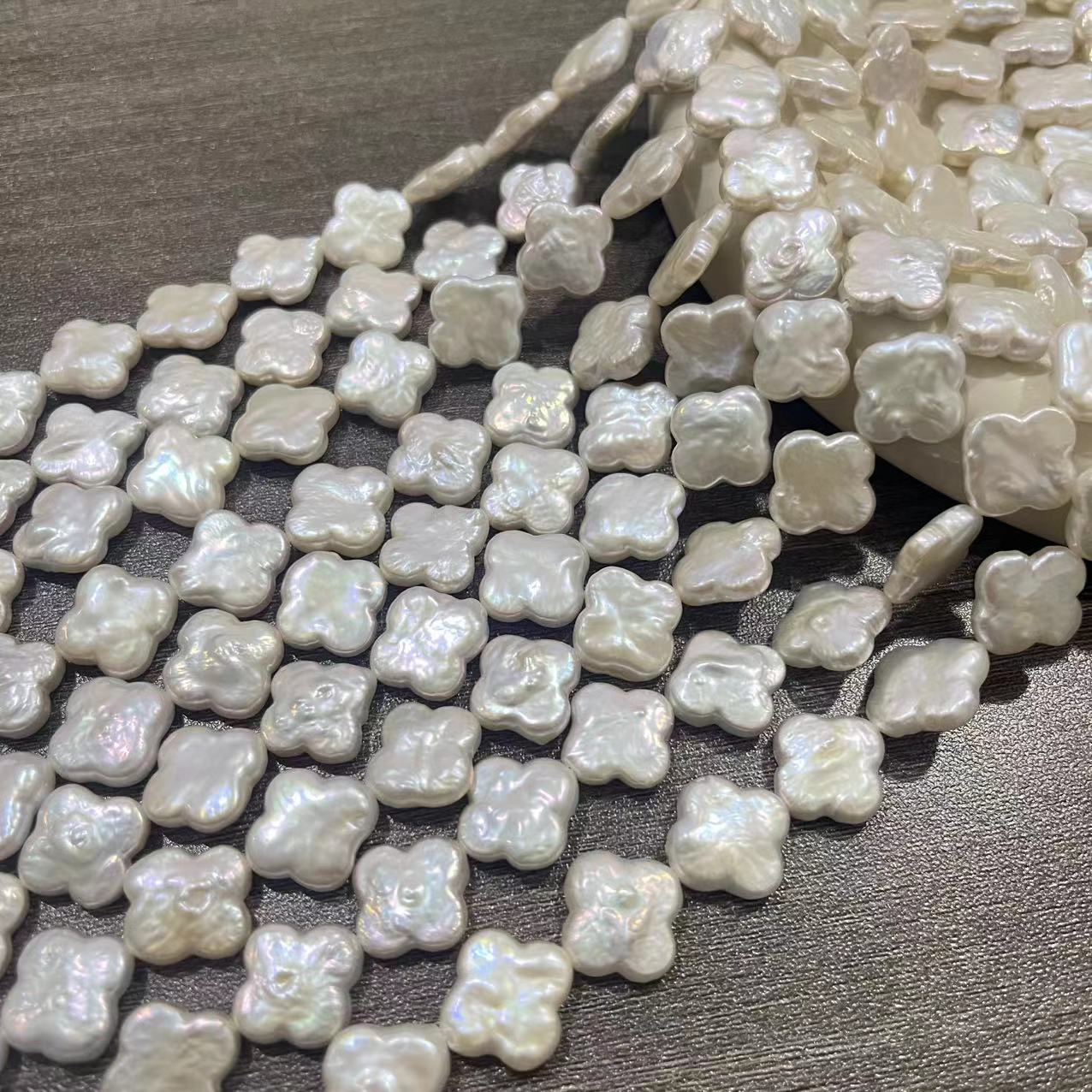 13–14mm Natural Freshwater Baroque Clover Pearl Beads – Loose Pearls for DIY Jewelry Making