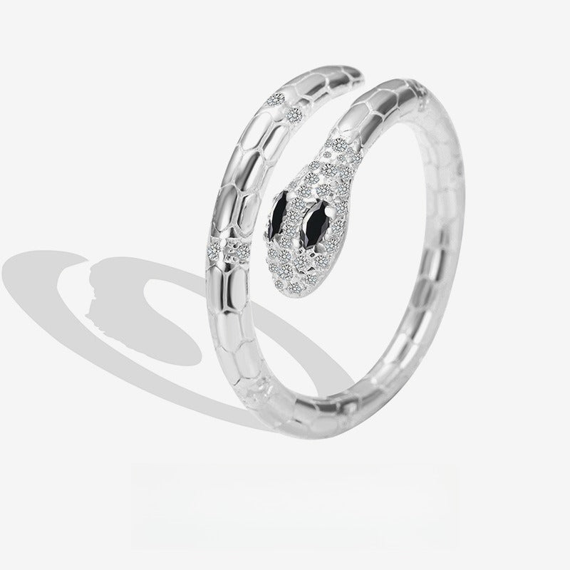 Dapaza's New S925 Sterling Silver Serpentine Zircon Ring