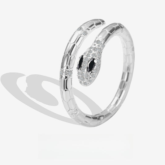 Dapaza's New S925 Sterling Silver Serpentine Zircon Ring