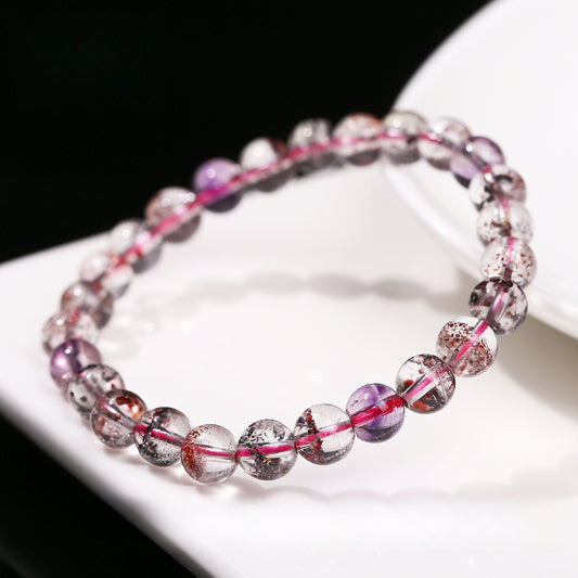 8A Natural Ice Transparent Amethyst Bracelet
