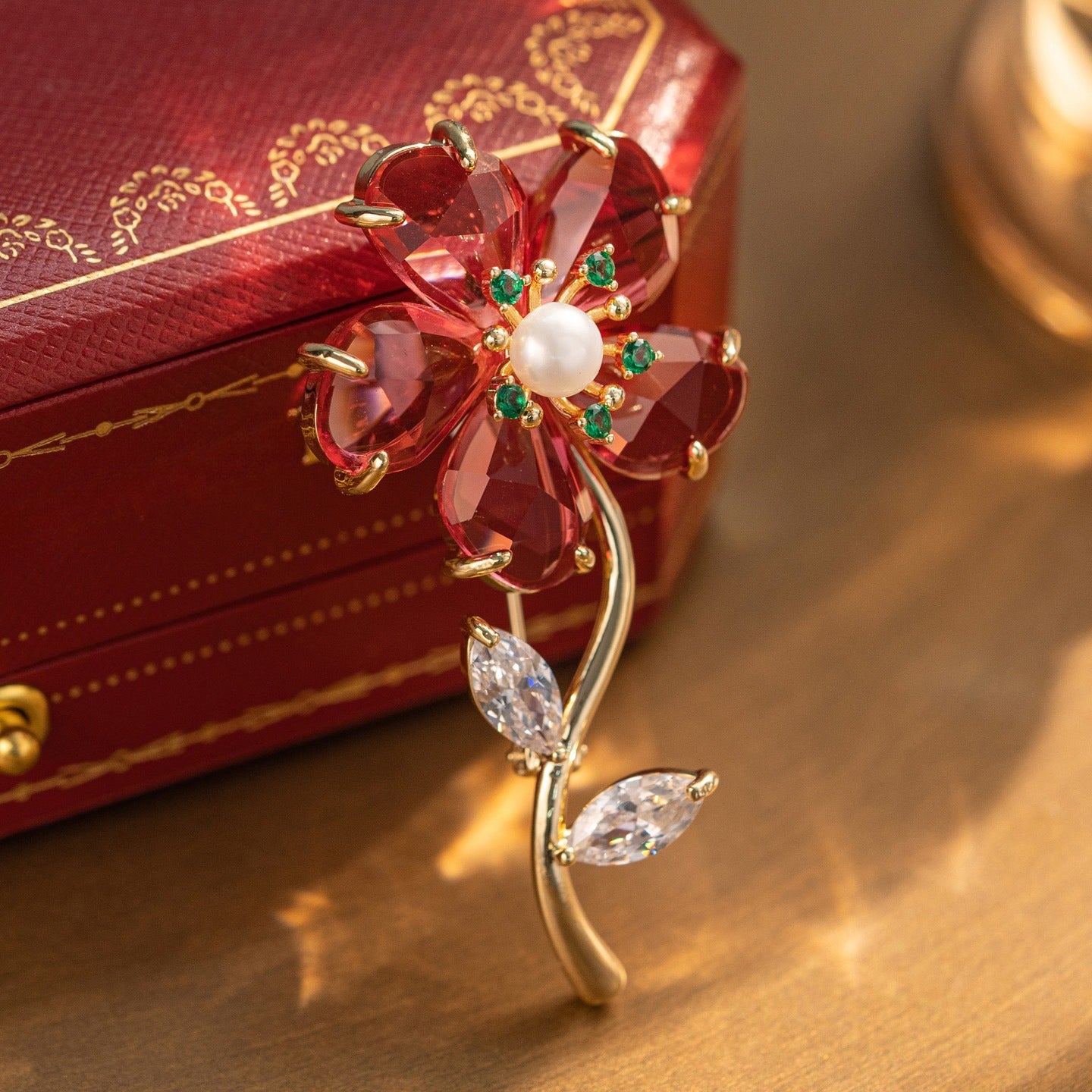 Vintage Freshwater Pearl Grey Crystal Brooch Accessories