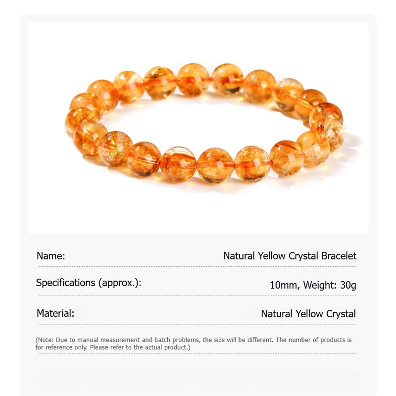 7A-A Natural Yellow Crystal Bracelet