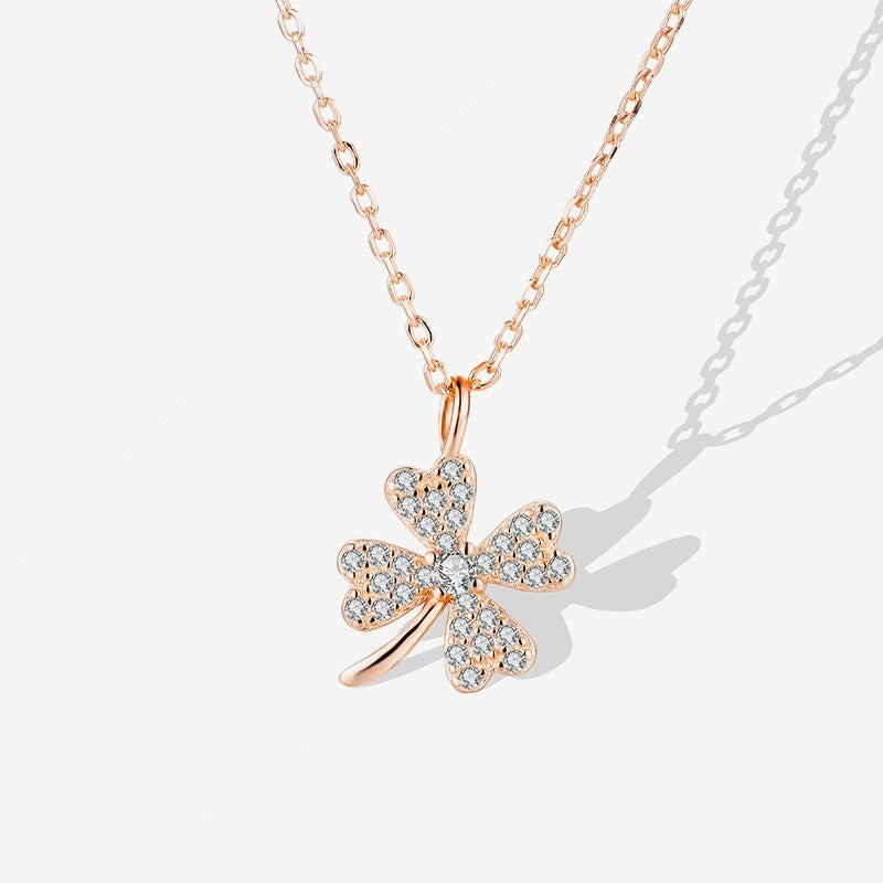 925 Sterling Silver Lucky Clover Necklace