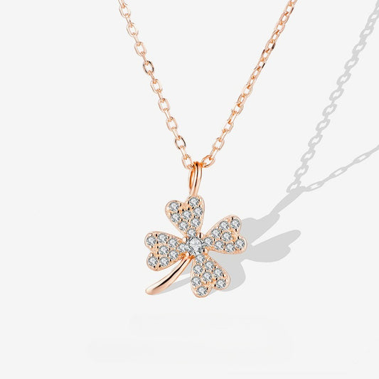 925 Sterling Silver Lucky Clover Necklace
