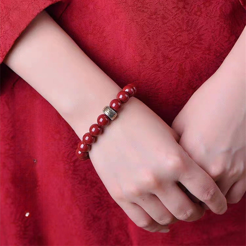Buddha Life Cinnabar Sterling Silver Natal Buddha Chinese Zodiac Bracelet