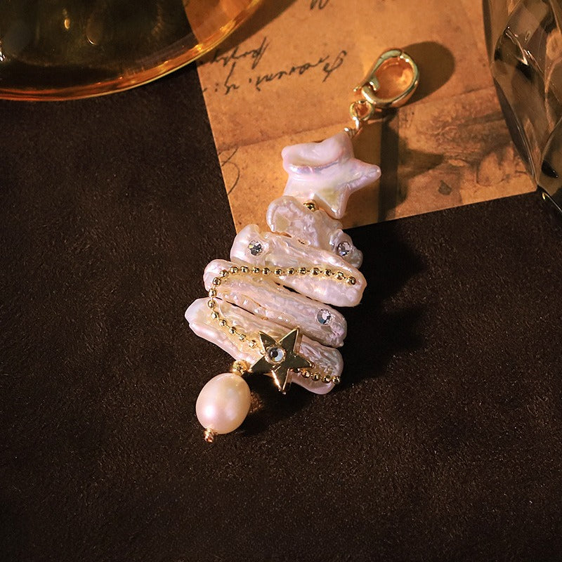 Natural Pearl Star Chain Necklace Pendant