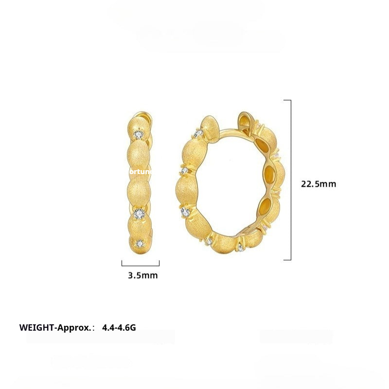 925 Sterling Silver Zircon Earrings Women's  Earrings