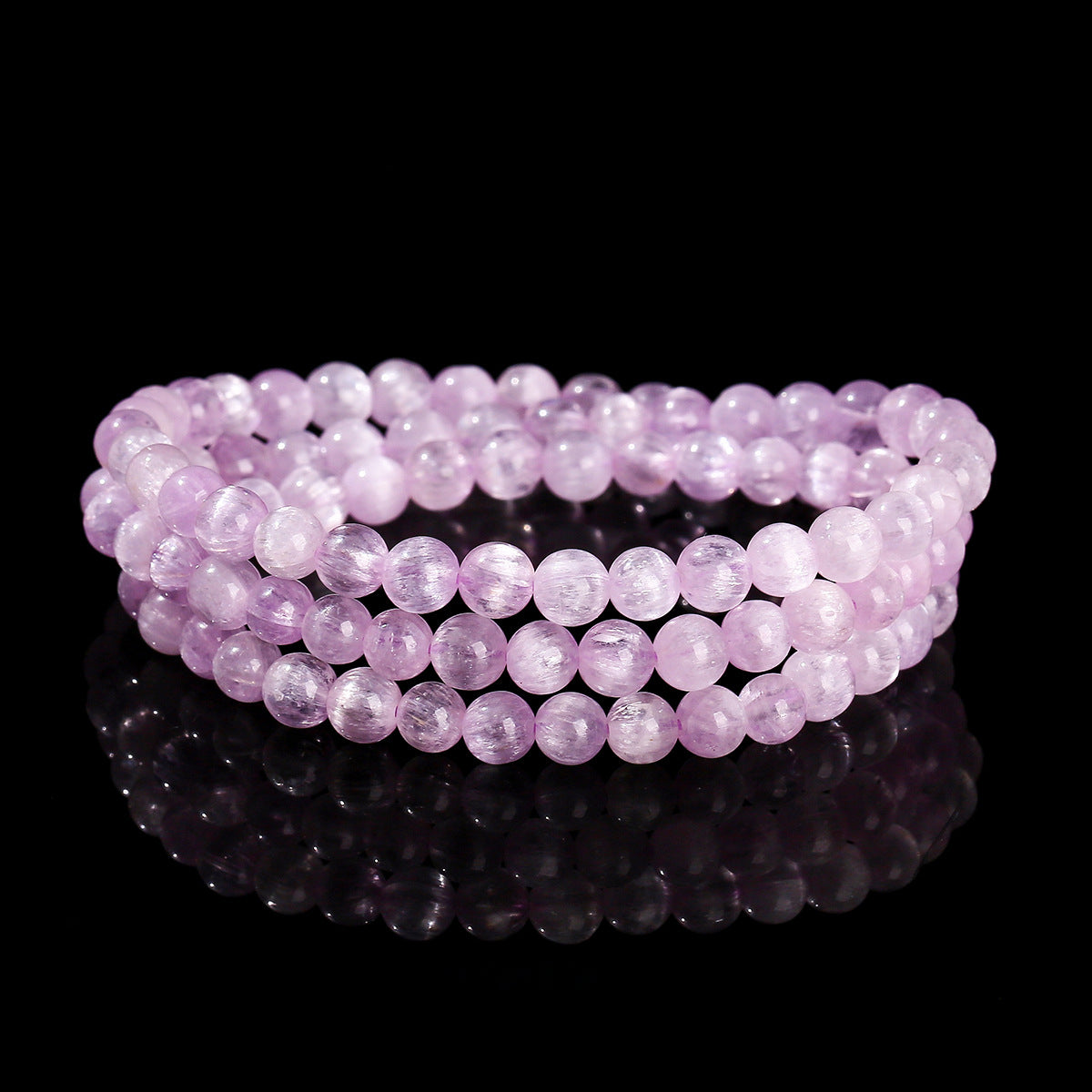 Buddha Life 5A Natural Afghan Kunzite Multi-ring Bracelet