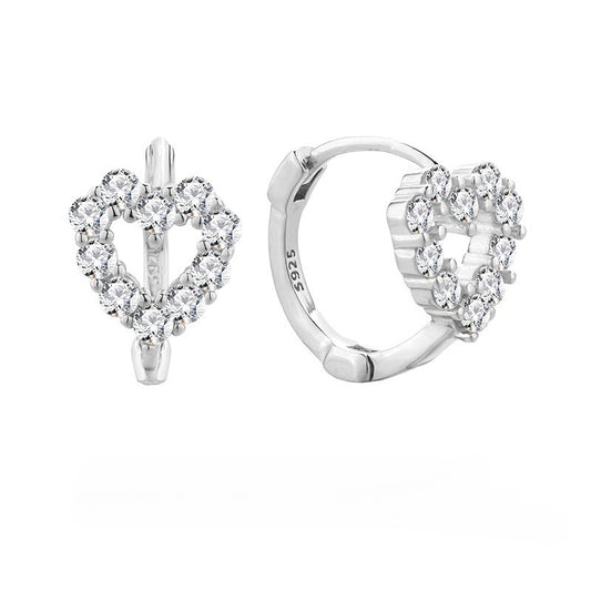 Dapaza 925 Silver Love Earrings