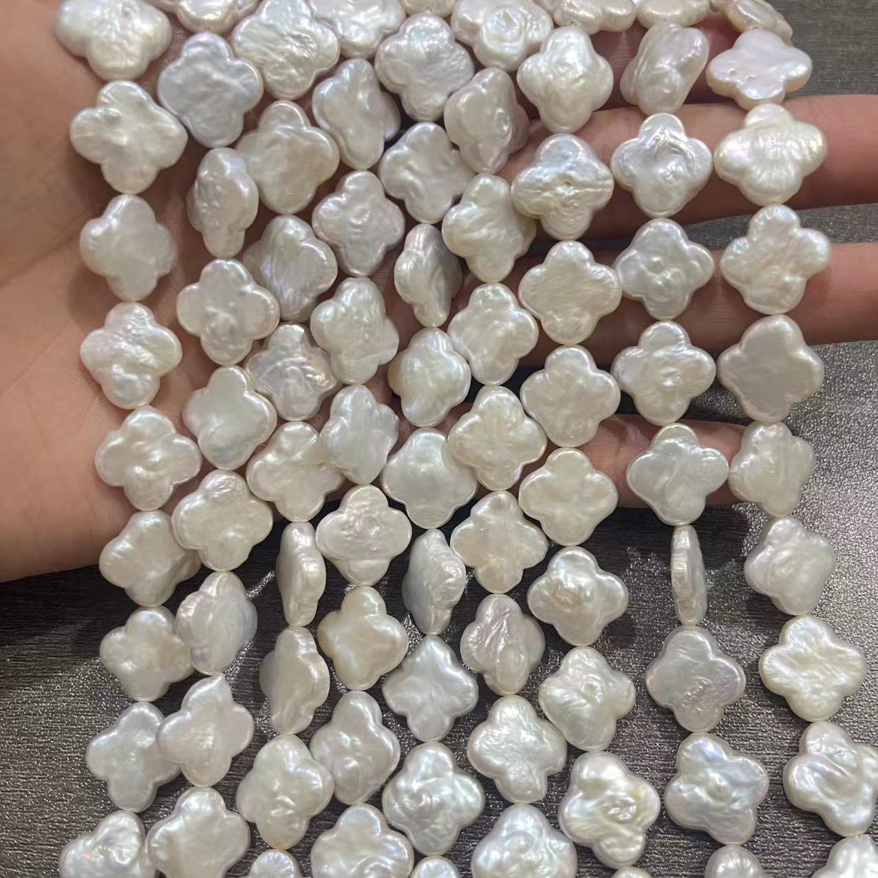 13–14mm Natural Freshwater Baroque Clover Pearl Beads – Loose Pearls for DIY Jewelry Making