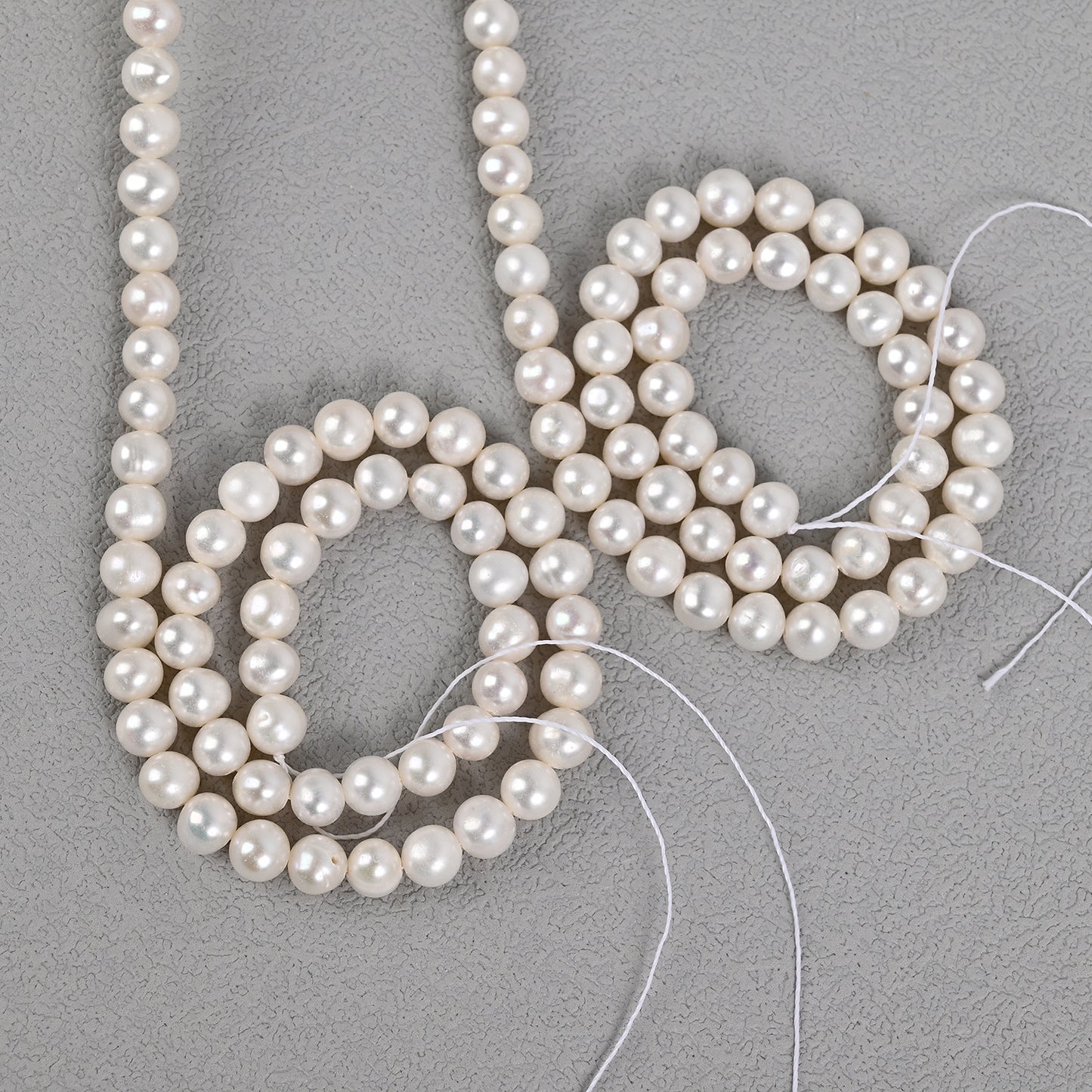 3–10mm Natural Freshwater Near-Round Pearl Strands – Loose White Pearls for DIY Jewelry Making