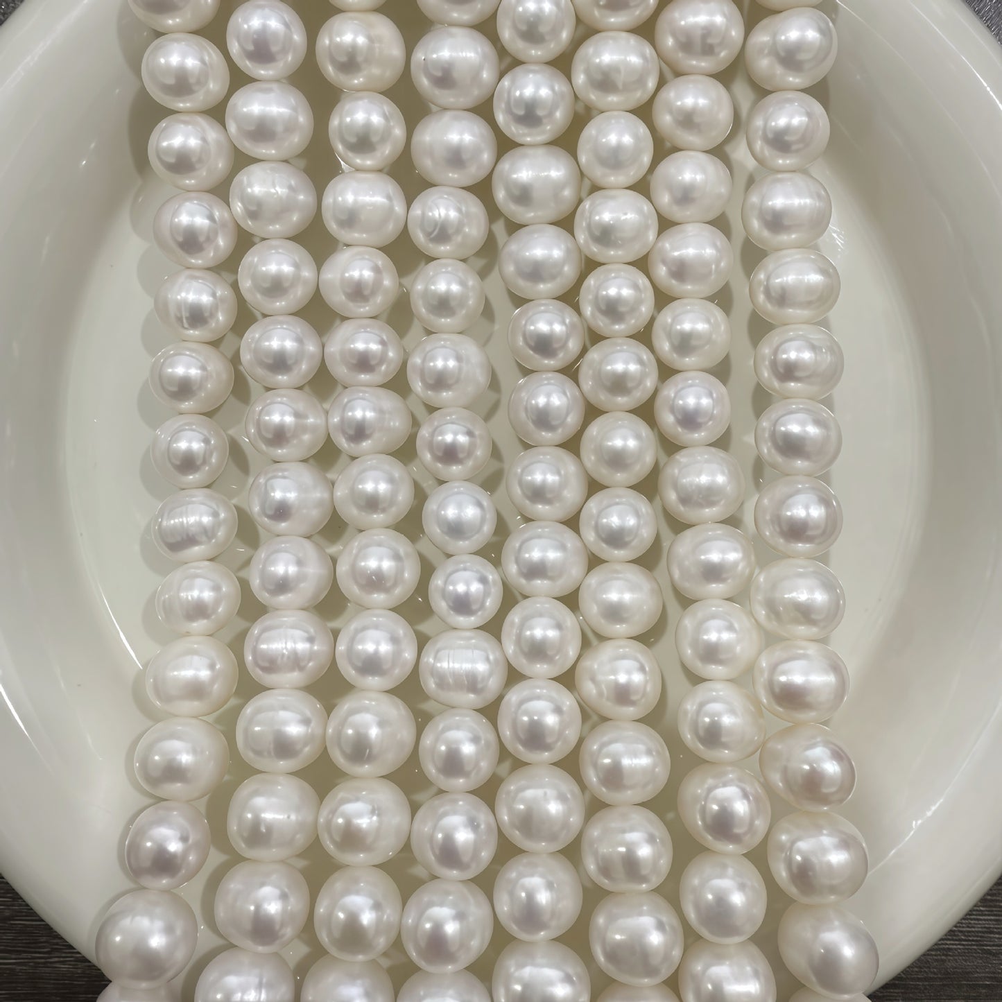 9–10mm Natural Freshwater Pearl Beads – Near Round Pearls for DIY Necklaces & Earrings