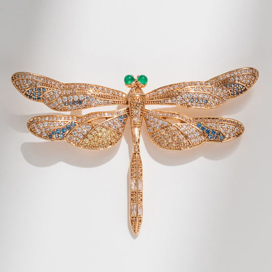 Luxury Crystal Dragonfly Brooch Pin